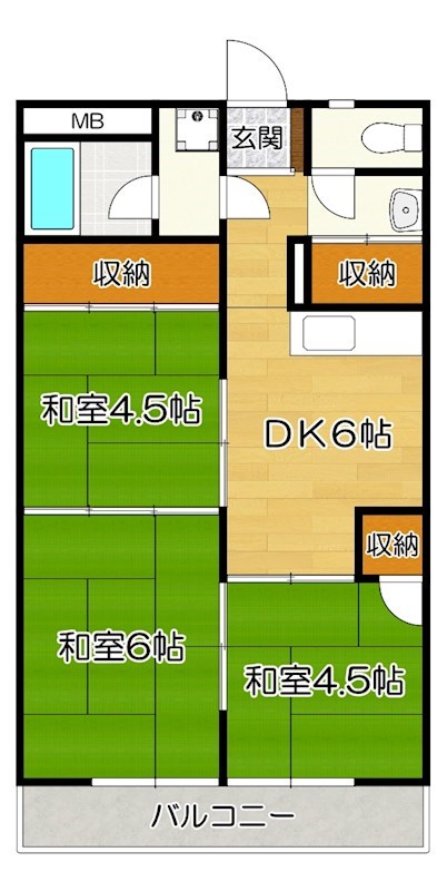 セイホーハイツ筑紫の間取り