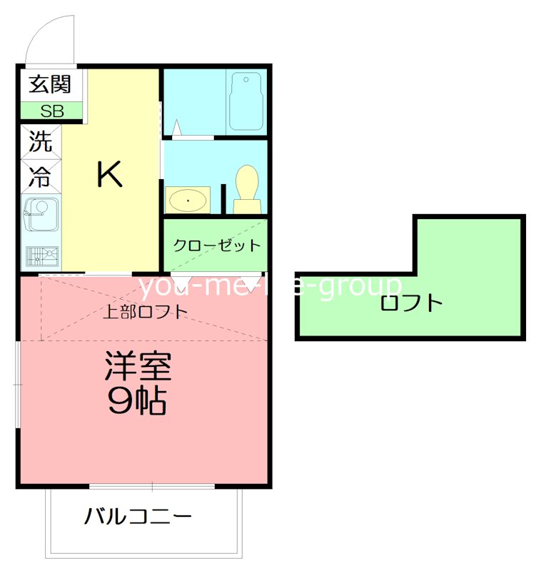 中郡大磯町東町のアパートの間取り