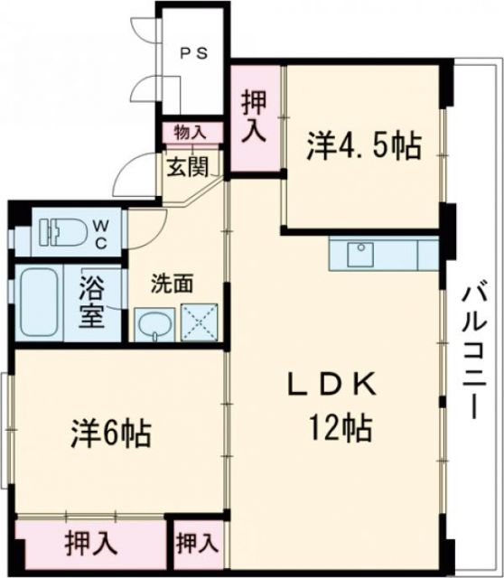 ビレッジハウス野間田2号棟の間取り