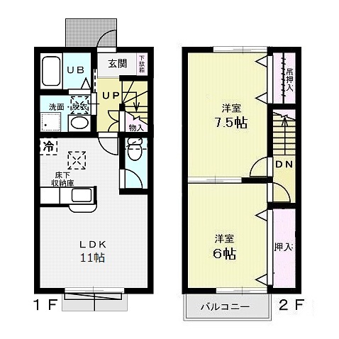 クレセント　Ａの間取り