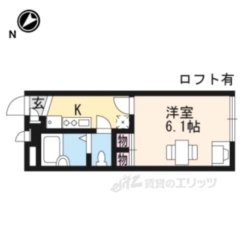 彦根市野瀬町のアパートの間取り