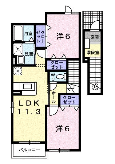 フォーリーフＤの間取り