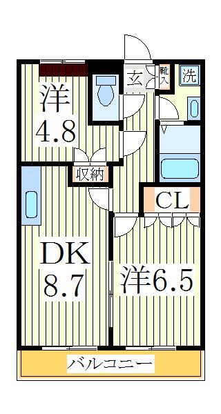 我孫子市南新木のアパートの間取り