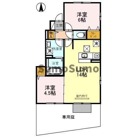 尼崎市西昆陽のアパートの間取り