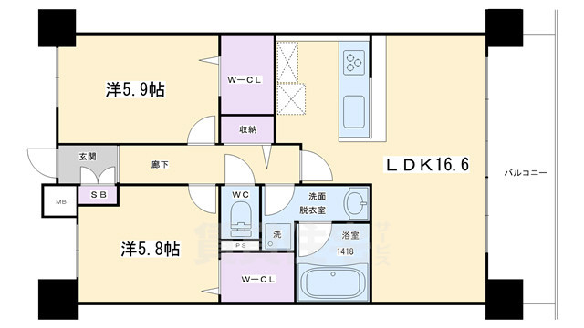 クリスタ京都の間取り