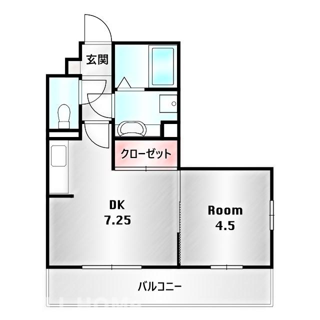 高崎市下中居町のマンションの間取り