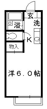 さいたま市北区今羽町のアパートの間取り