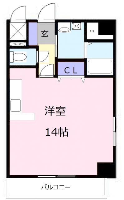 津市東丸之内のマンションの間取り