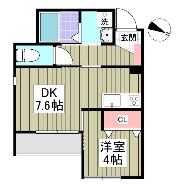 飯能市大字双柳のアパートの間取り