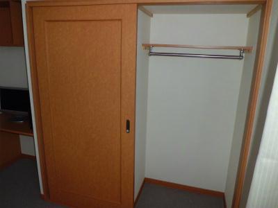 収納　丈の長い服も掛けられます。