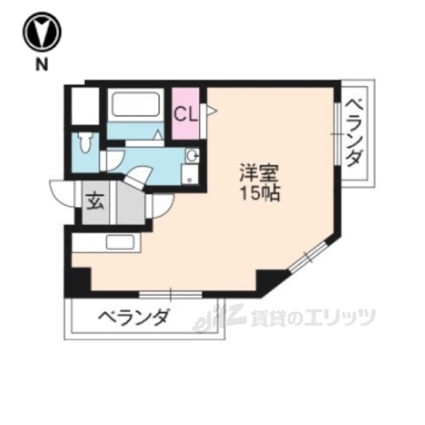 京都市西京区上桂三ノ宮町のマンションの間取り