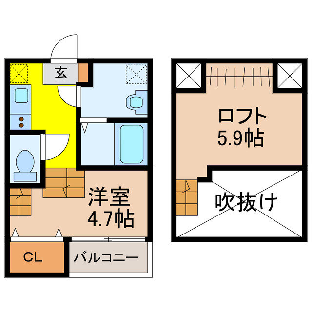 長崎市戸石町のアパートの間取り