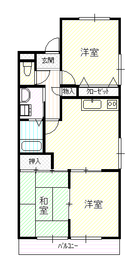 高知市葛島のマンションの間取り