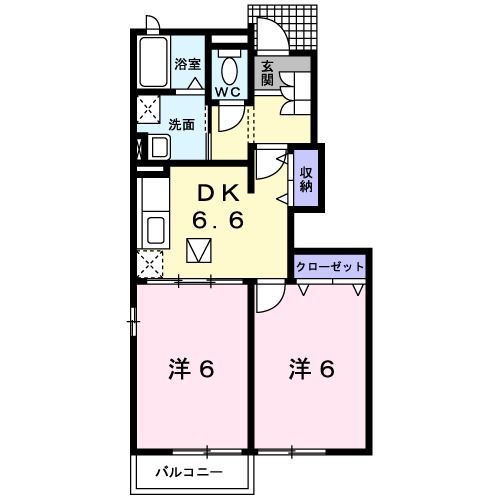 土岐市妻木町のアパートの間取り