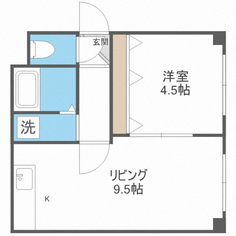 札幌市南区南三十四条西のマンションの間取り