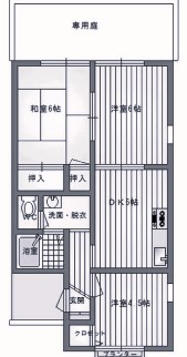 神戸市東灘区魚崎北町のマンションの間取り