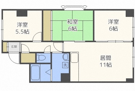 カーサ四ノ宮の間取り