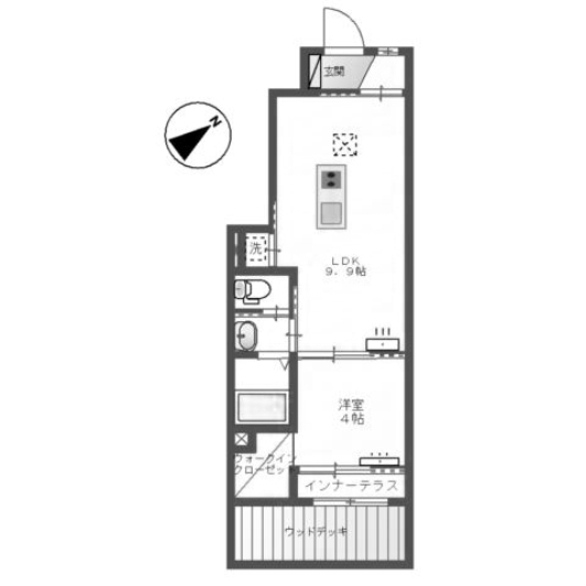 【熊谷市三ヶ尻のアパートの間取り】