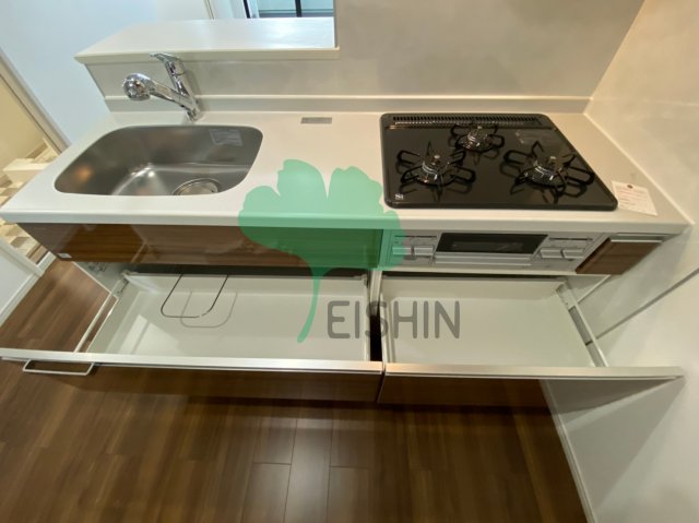 キッチン　シンプルな清潔感のあるキッチンです！