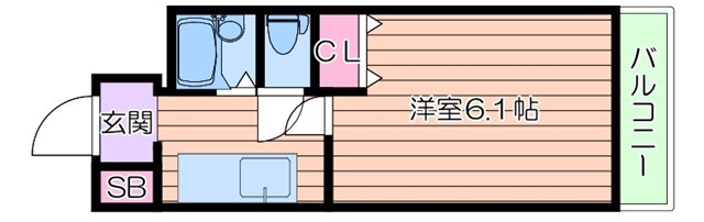 ＪＲ大阪環状線 天満駅 徒歩5分 7階建 築30年の間取り写真