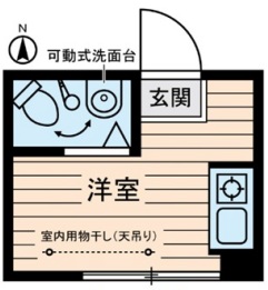 ＪＲ総武線 浅草橋駅 徒歩2分 5階建 築46年の間取り写真