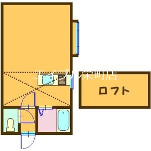 地下鉄東豊線 新道東駅 徒歩15分 2階建 築38年の間取り写真