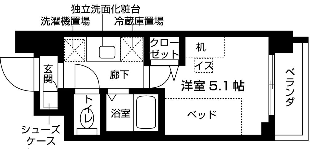 地下鉄烏丸線 北大路駅 徒歩28分 5階建 築5年の間取り写真