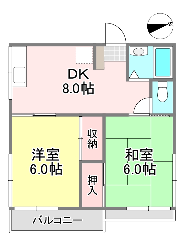 春日部ハイツの間取り