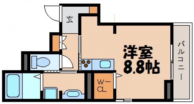 【広島市安芸区船越のアパートの間取り】