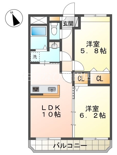 ベルカーサ東山台　IIの間取り