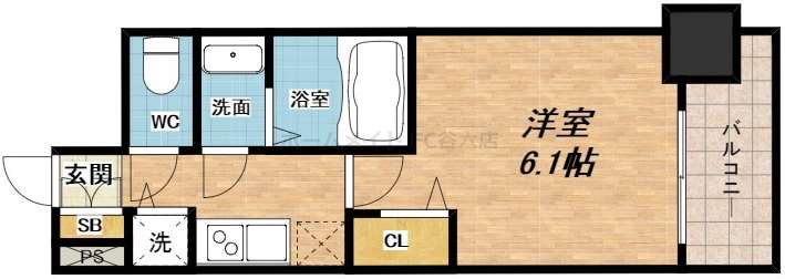 プレサンス玉造駅前の間取り