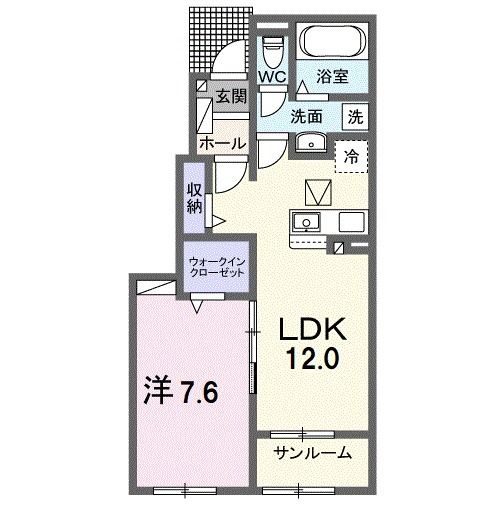 豊橋市富士見台のアパートの間取り