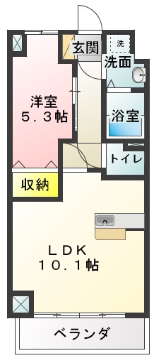 津市城山のマンションの間取り