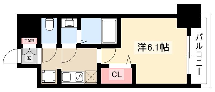 プレサンスSAKAEフロントの間取り