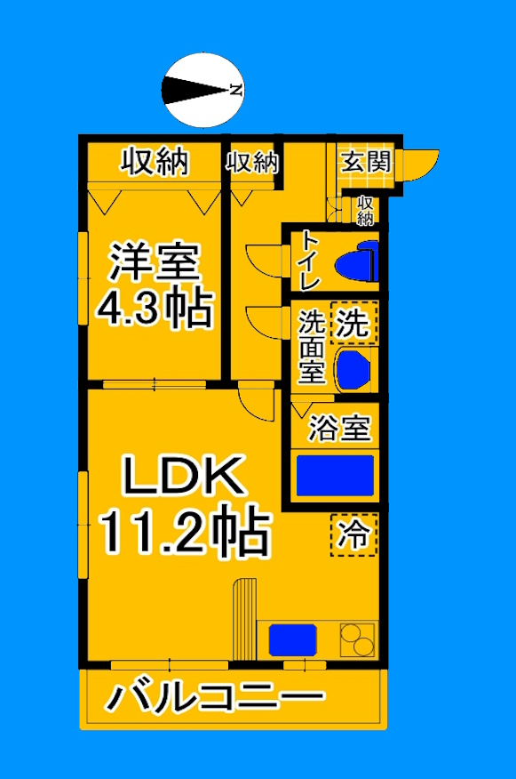 堺市堺区並松町のマンションの間取り