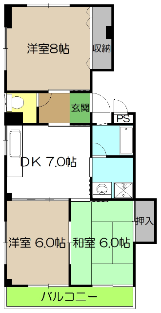 パークサイド葛島の間取り