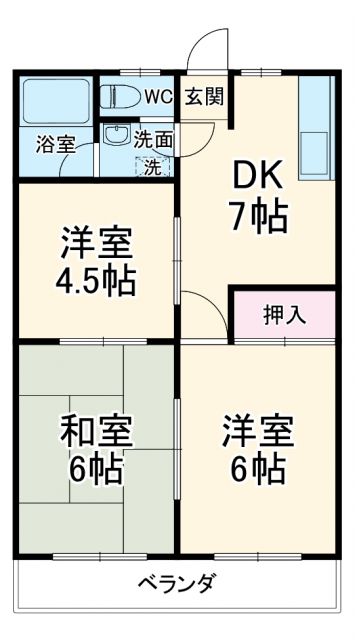 サンハイツ杉山の間取り