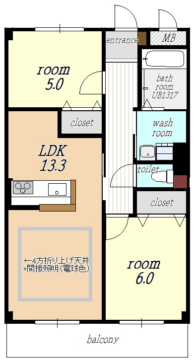 太陽ハイツの間取り