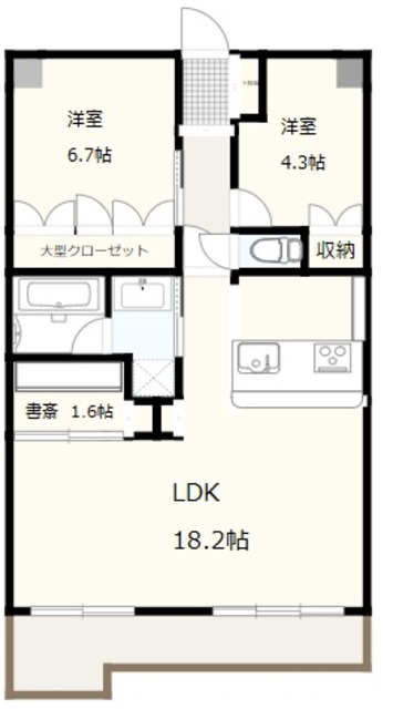 ハイラーク高崎の間取り