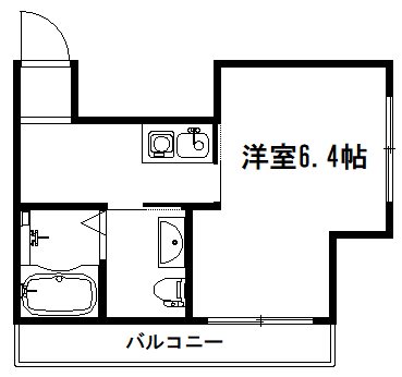 京都市下京区徳屋町のアパートの間取り