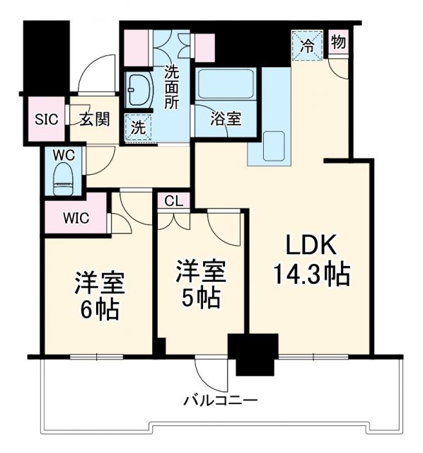 シエリアタワー大阪堀江の間取り