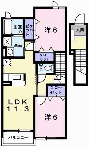 【エクセルシアＡの間取り】