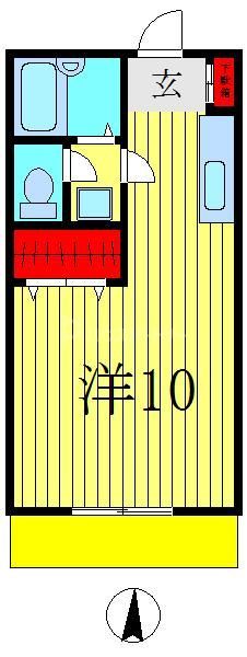 松戸市常盤平陣屋前のアパートの間取り