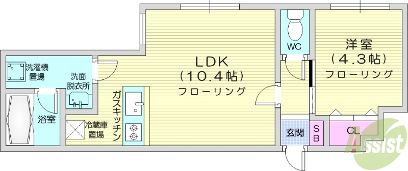 【エルシア北2条の間取り】