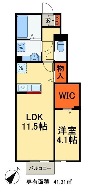 千葉市稲毛区稲毛町のアパートの間取り