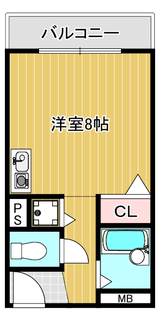 豊中市長興寺北のマンションの間取り