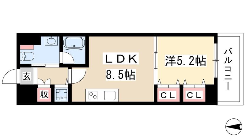 プラウランド堀田の間取り