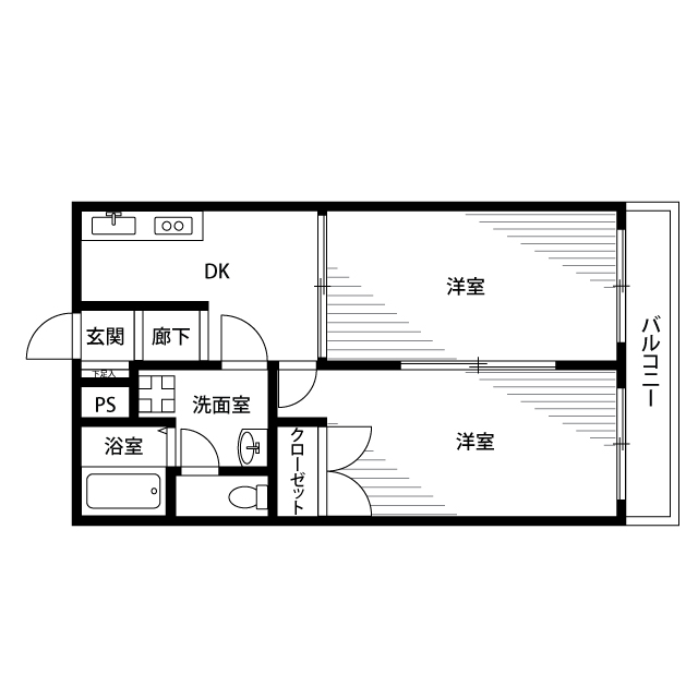 アンプルール　ブア　竜田川の間取り