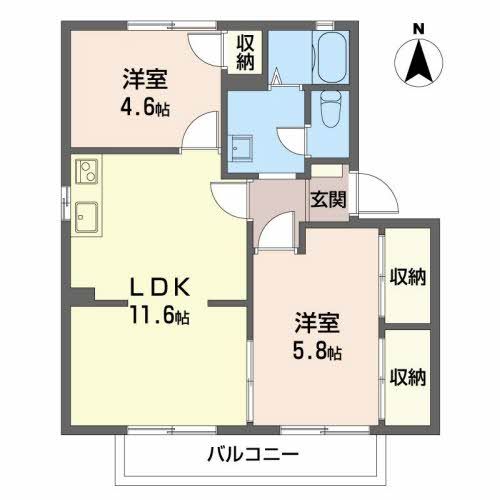 フレグランス立川Ａの間取り