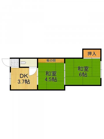 尼崎市汐町のアパートの間取り